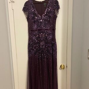 Adrianna Papell sequin evening gown